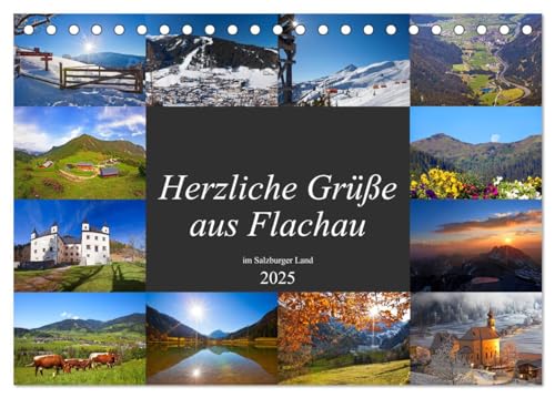 Herzliche Grüße aus Flachau (Tischkalender 2025 DIN A5 quer), CALVENDO Monatskalender von CALVENDO
