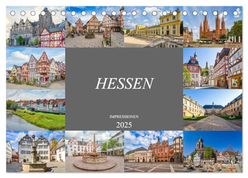Hessen Impressionen (Tischkalender 2025 DIN A5 quer), CALVENDO Monatskalender von CALVENDO