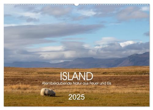 ISLAND Atemberaubende Natur aus Feuer und Eis (Wandkalender 2025 DIN A2 quer), CALVENDO Monatskalender: Eine Reise durch Island. (CALVENDO Natur) von Calvendo