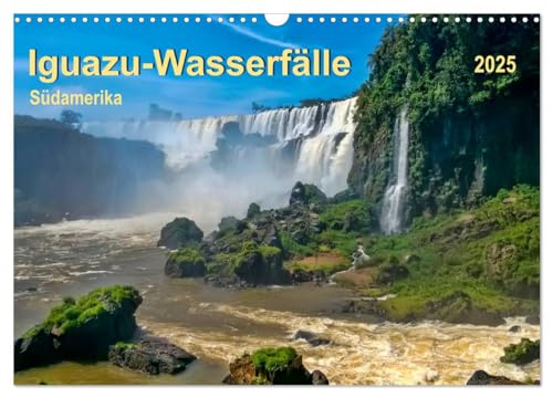 Iguazu Wasserfälle - Südamerika (Wandkalender 2025 DIN A3 quer), CALVENDO Monatskalender von CALVENDO