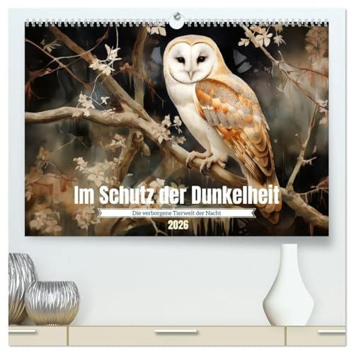 Im Schutz der Dunkelheit (hochwertiger Premium Wandkalender 2026 DIN A2 quer), Kunstdruck in Hochglanz: Die verborgene Tierwelt der Nacht (CALVENDO Tiere) von Calvendo