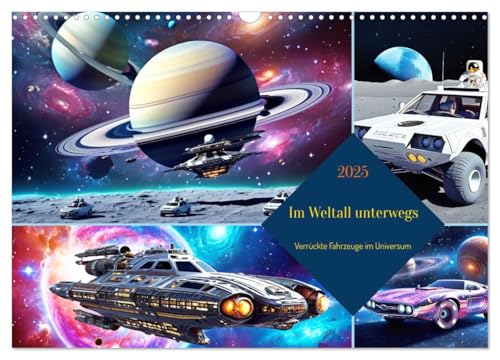 Im Weltall unterwegs - Verrückte Fahrzeuge im Universum (Wandkalender 2025 DIN A3 quer), CALVENDO Monatskalender von CALVENDO