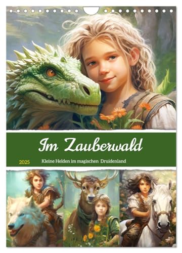 Im Zauberwald. Kleine Helden im magischen Druidenland (Wandkalender 2025 DIN A4 hoch), CALVENDO Monatskalender von CALVENDO
