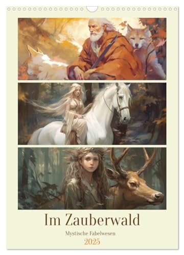 Im Zauberwald. Mystische Fabelwesen (Wandkalender 2025 DIN A3 hoch), CALVENDO Monatskalender von CALVENDO
