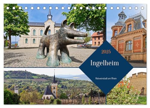 Ingelheim - Rotweinstadt am Rhein (Tischkalender 2025 DIN A5 quer), CALVENDO Monatskalender von CALVENDO