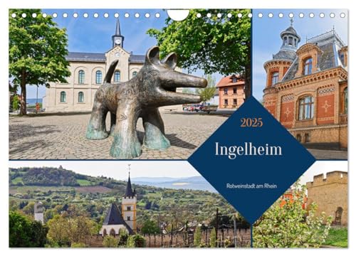 Ingelheim - Rotweinstadt am Rhein (Wandkalender 2025 DIN A4 quer), CALVENDO Monatskalender von CALVENDO
