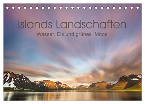 Islands Landschaften - Wasser, Eis und grünes Moos (Tischkalender 2025 DIN A5 quer), CALVENDO Monatskalender von CALVENDO