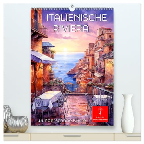 Italienische Riviera - wunderschöne Küste (hochwertiger Premium Wandkalender 2025 DIN A2 hoch), Kunstdruck in Hochglanz von CALVENDO
