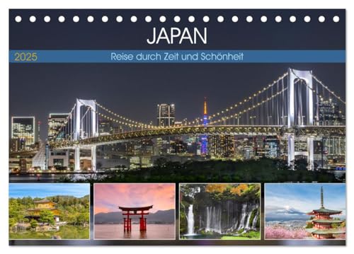 JAPAN Reise durch Zeit und Schönheit (Tischkalender 2025 DIN A5 quer), CALVENDO Monatskalender von CALVENDO
