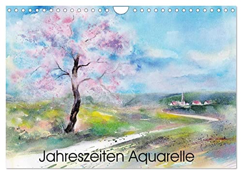 Jahreszeiten Aquarelle (Wandkalender 2025 DIN A4 quer), CALVENDO Monatskalender von CALVENDO