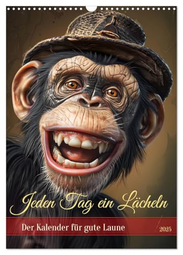 Jeden Tag ein Lächeln (Wandkalender 2025 DIN A3 hoch), CALVENDO Monatskalender von CALVENDO