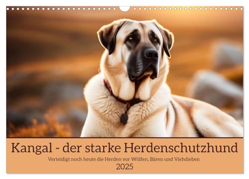 Kangal - der starke Herdenschutzhund (Wandkalender 2025 DIN A3 quer), CALVENDO Monatskalender von CALVENDO