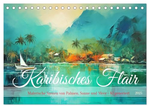 Karibisches Flair (Tischkalender 2025 DIN A5 quer), CALVENDO Monatskalender von CALVENDO