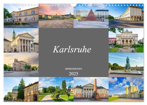 Karlsruhe Impressionen (Wandkalender 2025 DIN A3 quer), CALVENDO Monatskalender von CALVENDO