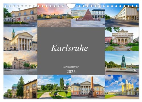 Karlsruhe Impressionen (Wandkalender 2025 DIN A4 quer), CALVENDO Monatskalender von CALVENDO