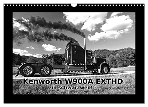 Kenworth W900A EXTHD - in schwarzweiß (Wandkalender 2026 DIN A3 quer), CALVENDO Monatskalender: Ein kraftvolller und beeindruckender Truck (CALVENDO Mobilitaet) von Calvendo
