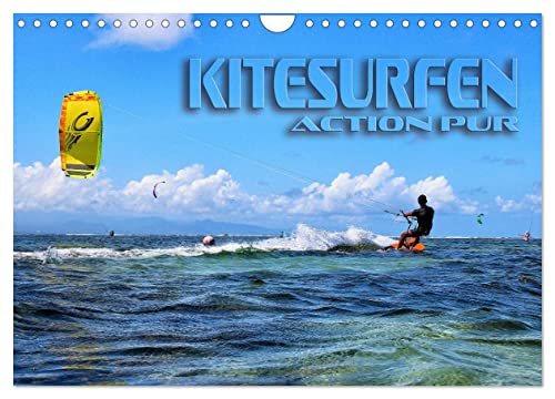 Kitesurfen - Action pur (Wandkalender 2025 DIN A4 quer), CALVENDO Monatskalender von CALVENDO