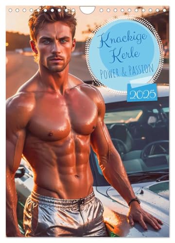 Knackige Kerle - Power & Passion (Wandkalender 2025 DIN A4 hoch), CALVENDO Monatskalender von CALVENDO