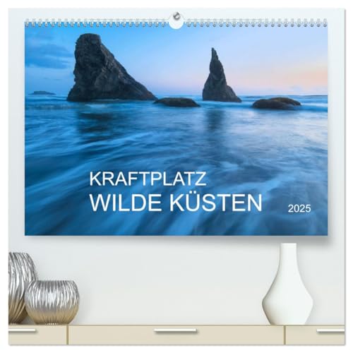 Kraftplatz Wilde Küsten (hochwertiger Premium Wandkalender 2025 DIN A2 quer), Kunstdruck in Hochglanz von CALVENDO