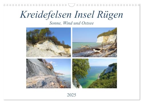 Kreidefelsen Insel Rügen - Sonne, Wind und Ostsee (Wandkalender 2025 DIN A3 quer), CALVENDO Monatskalender von CALVENDO