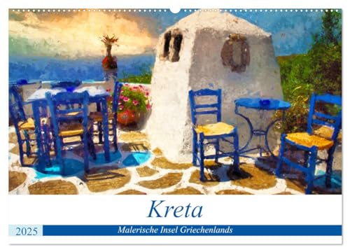 Kreta - Malerische Insel Griechenlands (Wandkalender 2025 DIN A2 quer), CALVENDO Monatskalender von CALVENDO