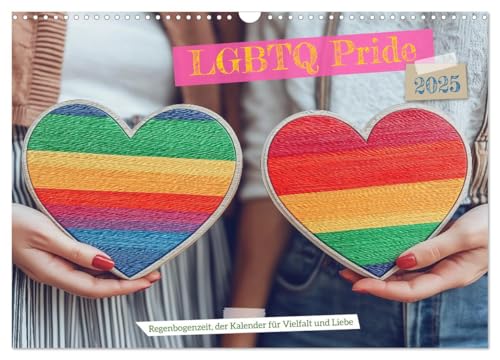 LGBTQ Pride - Regenbogenzeit, der Kalender für Vielfalt und Liebe (Wandkalender 2025 DIN A3 quer), CALVENDO Monatskalender von CALVENDO