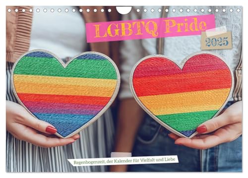 LGBTQ Pride - Regenbogenzeit, der Kalender für Vielfalt und Liebe (Wandkalender 2025 DIN A4 quer), CALVENDO Monatskalender von CALVENDO