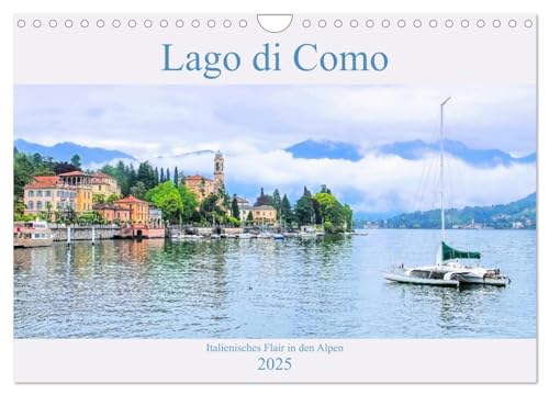 Lago di Como - Italienisches Flair in den Alpen (Wandkalender 2025 DIN A4 quer), CALVENDO Monatskalender von CALVENDO