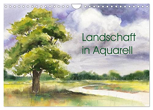 Landschaft in Aquarell (Wandkalender 2025 DIN A4 quer), CALVENDO Monatskalender von CALVENDO