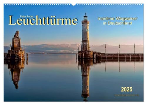 Leuchttürme - maritime Wegweiser in Deutschland (Wandkalender 2025 DIN A2 quer), CALVENDO Monatskalender von CALVENDO