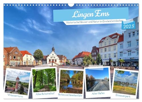 Lingen Ems (Wandkalender 2025 DIN A3 quer), CALVENDO Monatskalender von CALVENDO