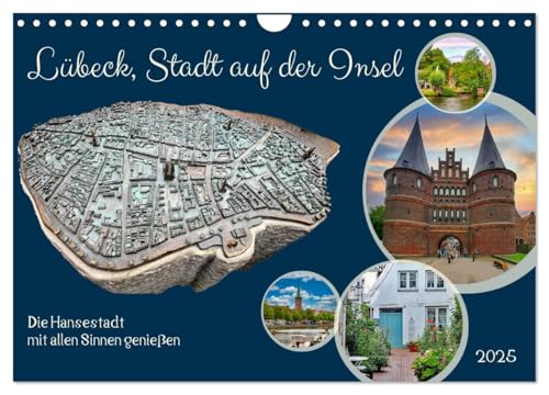 Lübeck, Stadt auf der Insel (Wandkalender 2025 DIN A4 quer), CALVENDO Monatskalender von CALVENDO