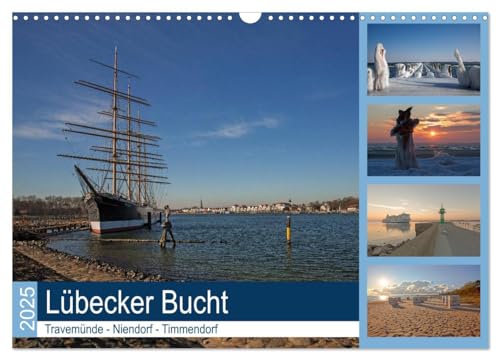 Lübecker Bucht - Travemünde - Niendorf - Timmendorf (Wandkalender 2025 DIN A3 quer), CALVENDO Monatskalender von CALVENDO