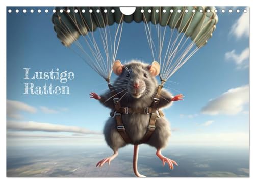 Lustige Ratten (Wandkalender 2025 DIN A4 quer), CALVENDO Monatskalender von CALVENDO