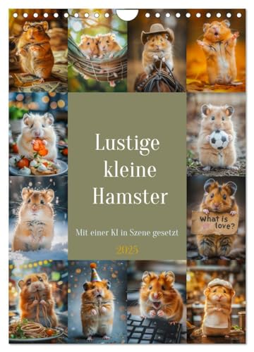 Lustige kleine Hamster (Wandkalender 2025 DIN A4 hoch), CALVENDO Monatskalender von CALVENDO