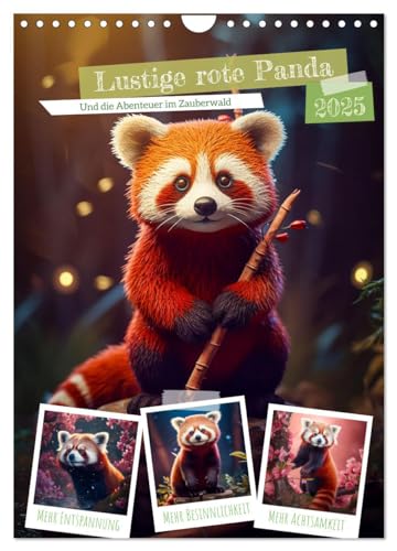 Lustige rote Panda (Wandkalender 2025 DIN A4 hoch), CALVENDO Monatskalender von CALVENDO