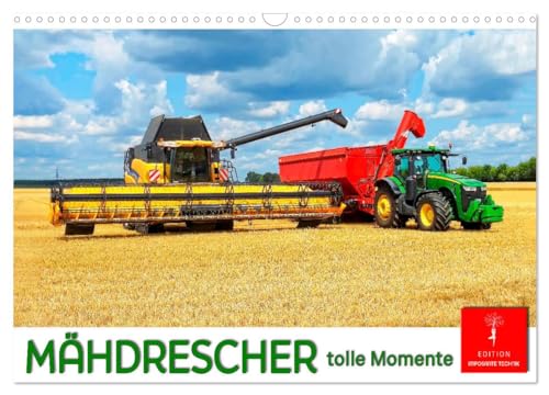 Mähdrescher - tolle Momente (Wandkalender 2025 DIN A3 quer), CALVENDO Monatskalender von CALVENDO