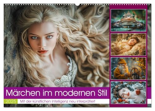 Märchen im modernen Stil (Wandkalender 2025 DIN A2 quer), CALVENDO Monatskalender von CALVENDO