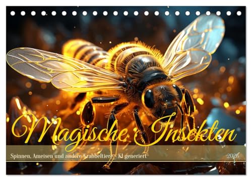 Magische Insekten (Tischkalender 2026 DIN A5 quer), CALVENDO Monatskalender von CALVENDO
