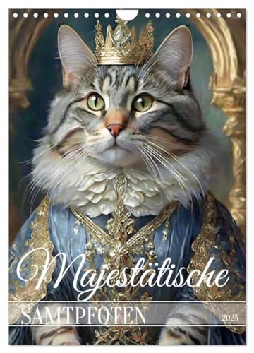 Majestätische Samtpfoten (Wandkalender 2025 DIN A4 hoch), CALVENDO Monatskalender von CALVENDO
