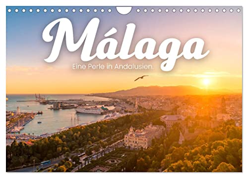 Málaga - Eine Perle in Andalusien. (Wandkalender 2025 DIN A4 quer), CALVENDO Monatskalender von CALVENDO