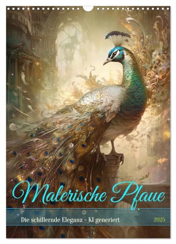 Malerische Pfaue (Wandkalender 2025 DIN A3 hoch), CALVENDO Monatskalender von CALVENDO