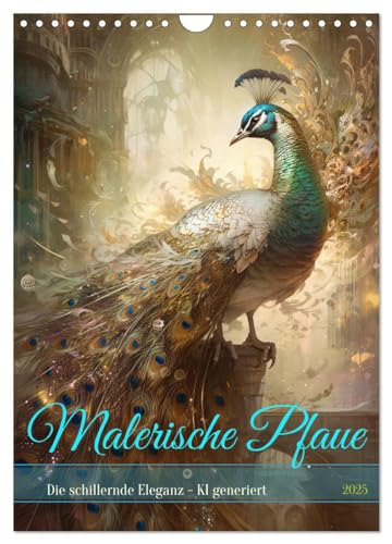 Malerische Pfaue (Wandkalender 2025 DIN A4 hoch), CALVENDO Monatskalender von CALVENDO