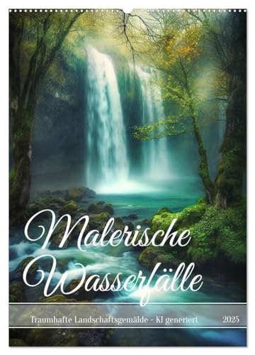 Malerische Wasserfälle (Wandkalender 2025 DIN A2 hoch), CALVENDO Monatskalender von CALVENDO