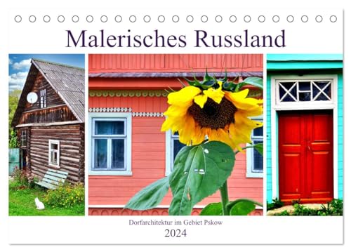 Malerisches Russland - Dorfarchitektur im Gebiet Pskow (Tischkalender 2024 DIN A5 quer), CALVENDO Monatskalender von CALVENDO