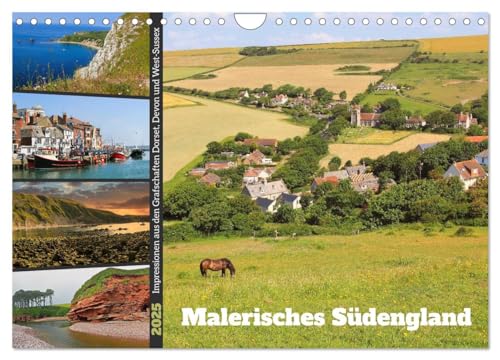 Malerisches Südengland 2025 (Wandkalender 2025 DIN A4 quer), CALVENDO Monatskalender von CALVENDO