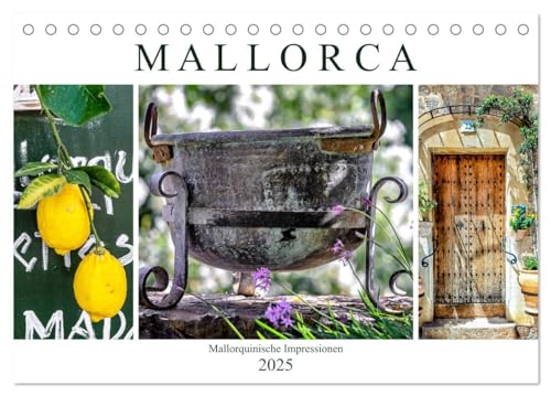 Mallorca - Mallorquinische Impressionen (Tischkalender 2025 DIN A5 quer), CALVENDO Monatskalender von CALVENDO