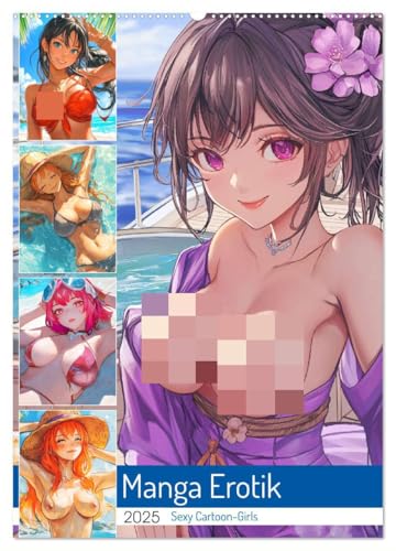 Manga Erotik. Sexy Cartoon-Girls (Wandkalender 2025 DIN A2 hoch), CALVENDO Monatskalender: Mädchen in sinnlicher Manga-Ästhetik (CALVENDO Erotik) von CALVENDO