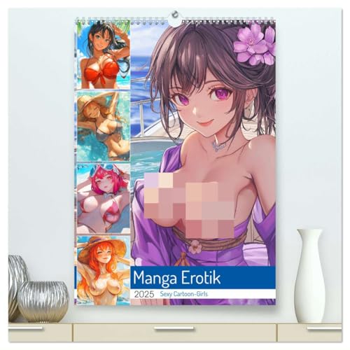 Manga Erotik. Sexy Cartoon-Girls (hochwertiger Premium Wandkalender 2025 DIN A2 hoch), Kunstdruck in Hochglanz: Mädchen in sinnlicher Manga-Ästhetik (CALVENDO Erotik) von CALVENDO