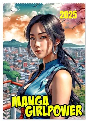 Manga Girlpower (Wandkalender 2025 DIN A2 hoch), CALVENDO Monatskalender von CALVENDO